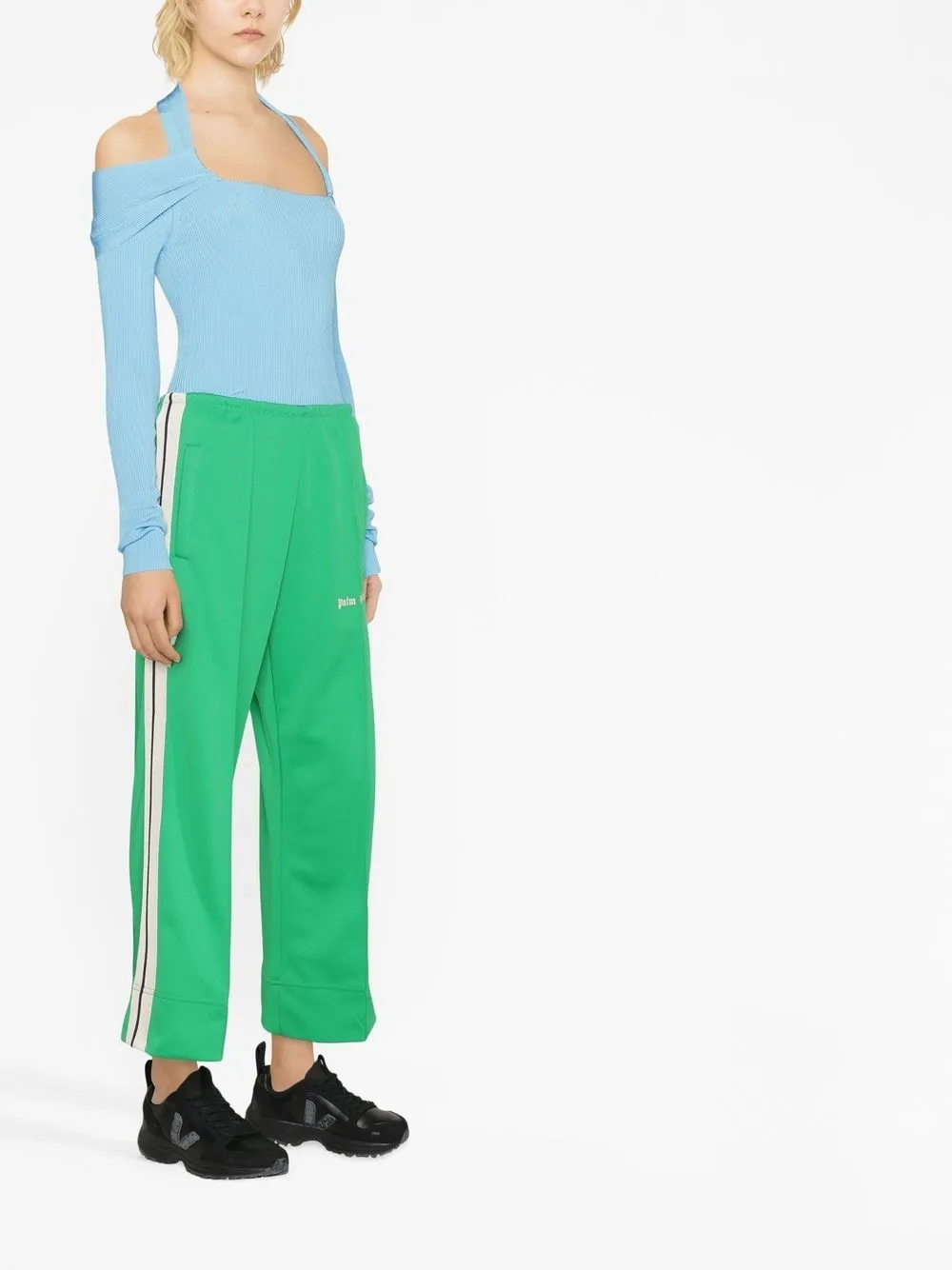  Palm Angels Jogginghose Mit Logo   Grün 