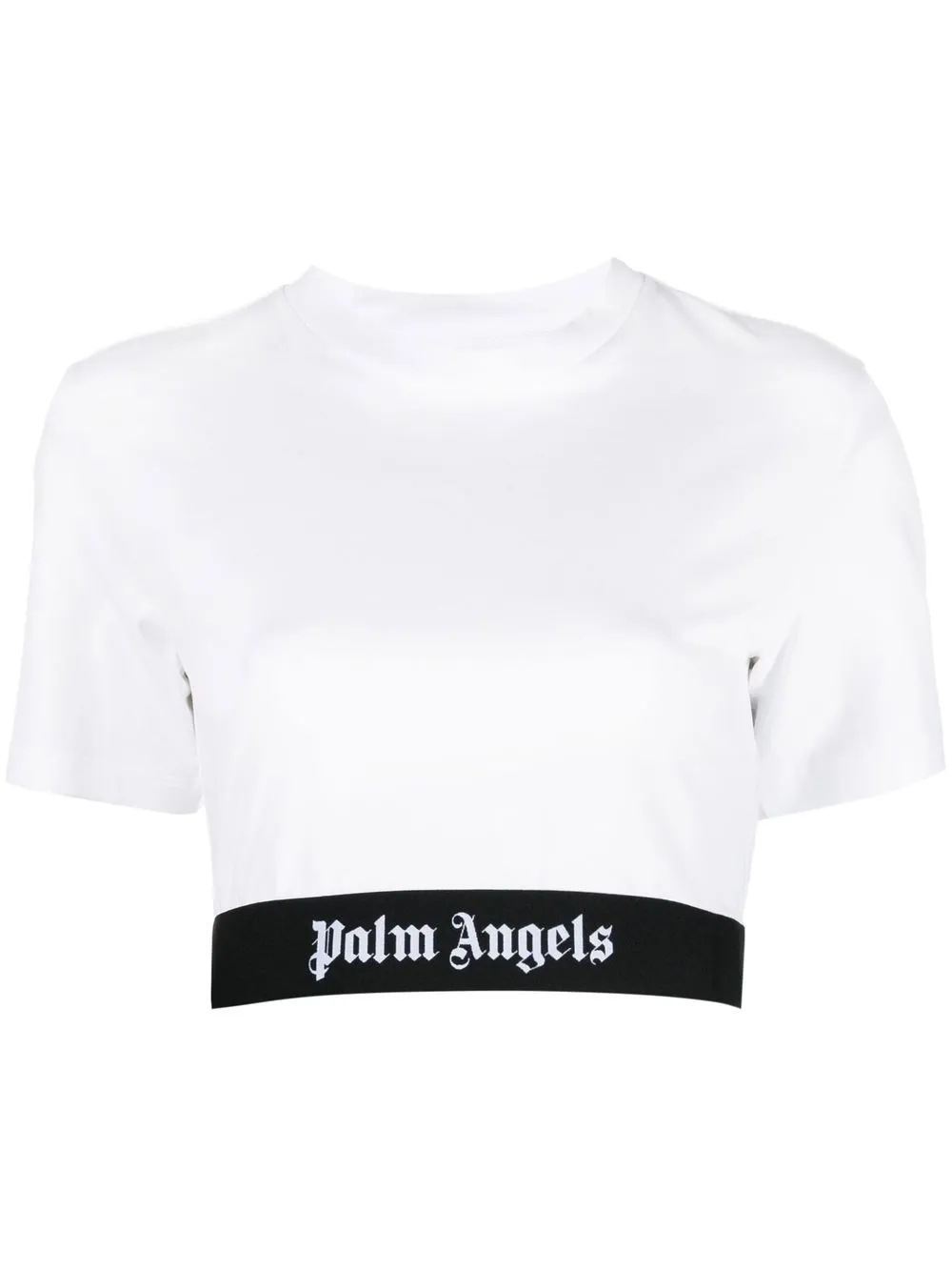 

Palm Angels playera corta con logo estampado - Blanco