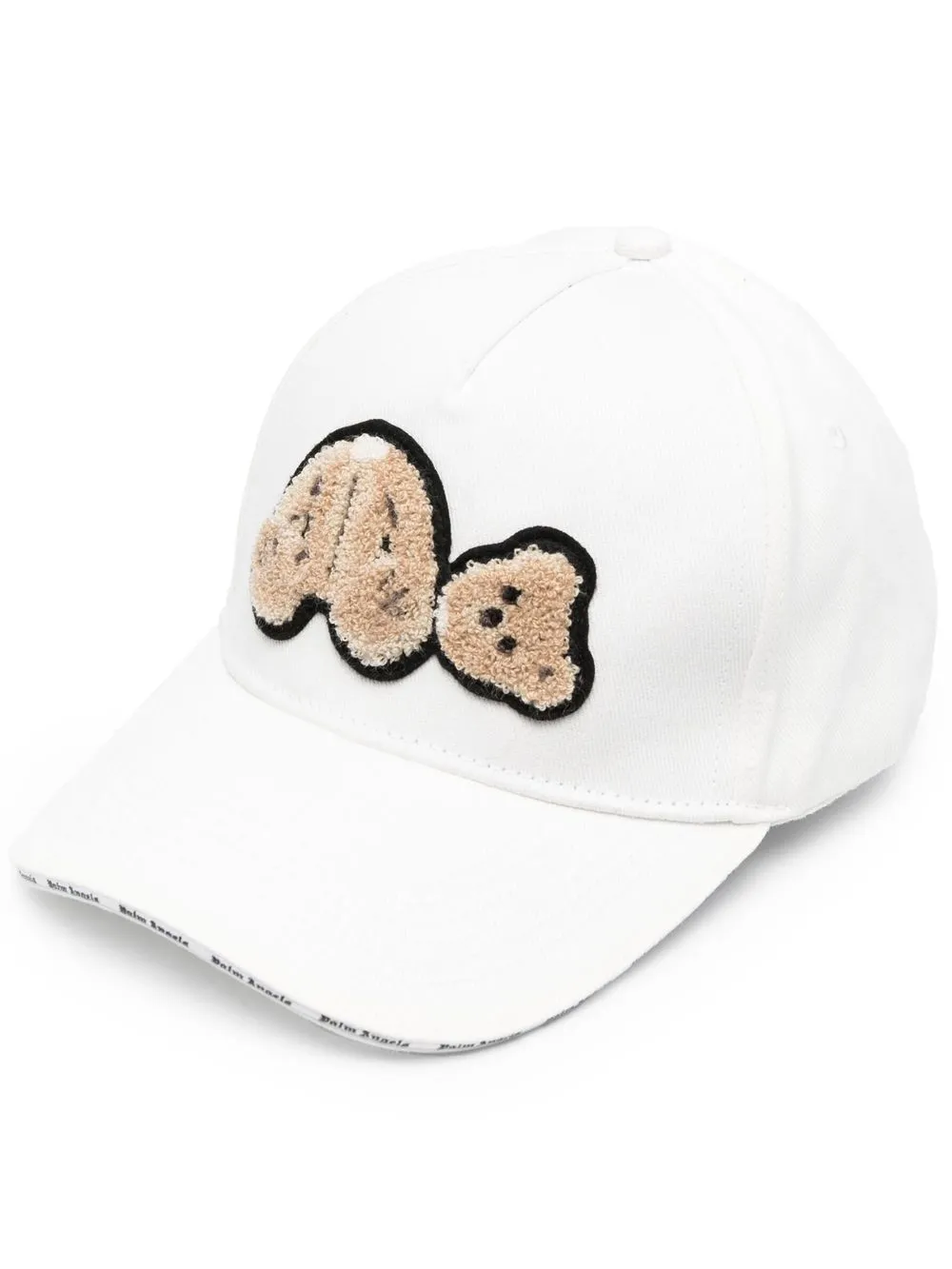 

Palm Angels Bear patch distressed cap - White