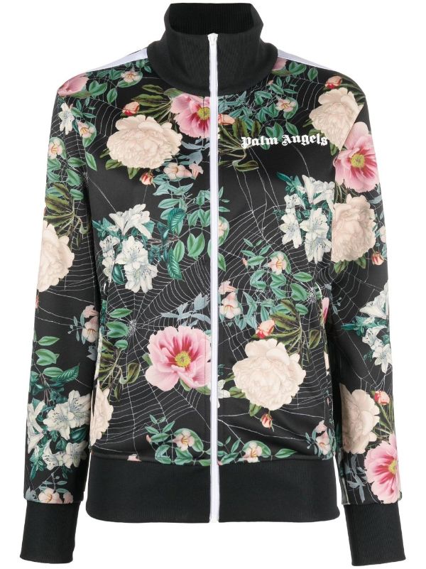 palm angels floral track jacket