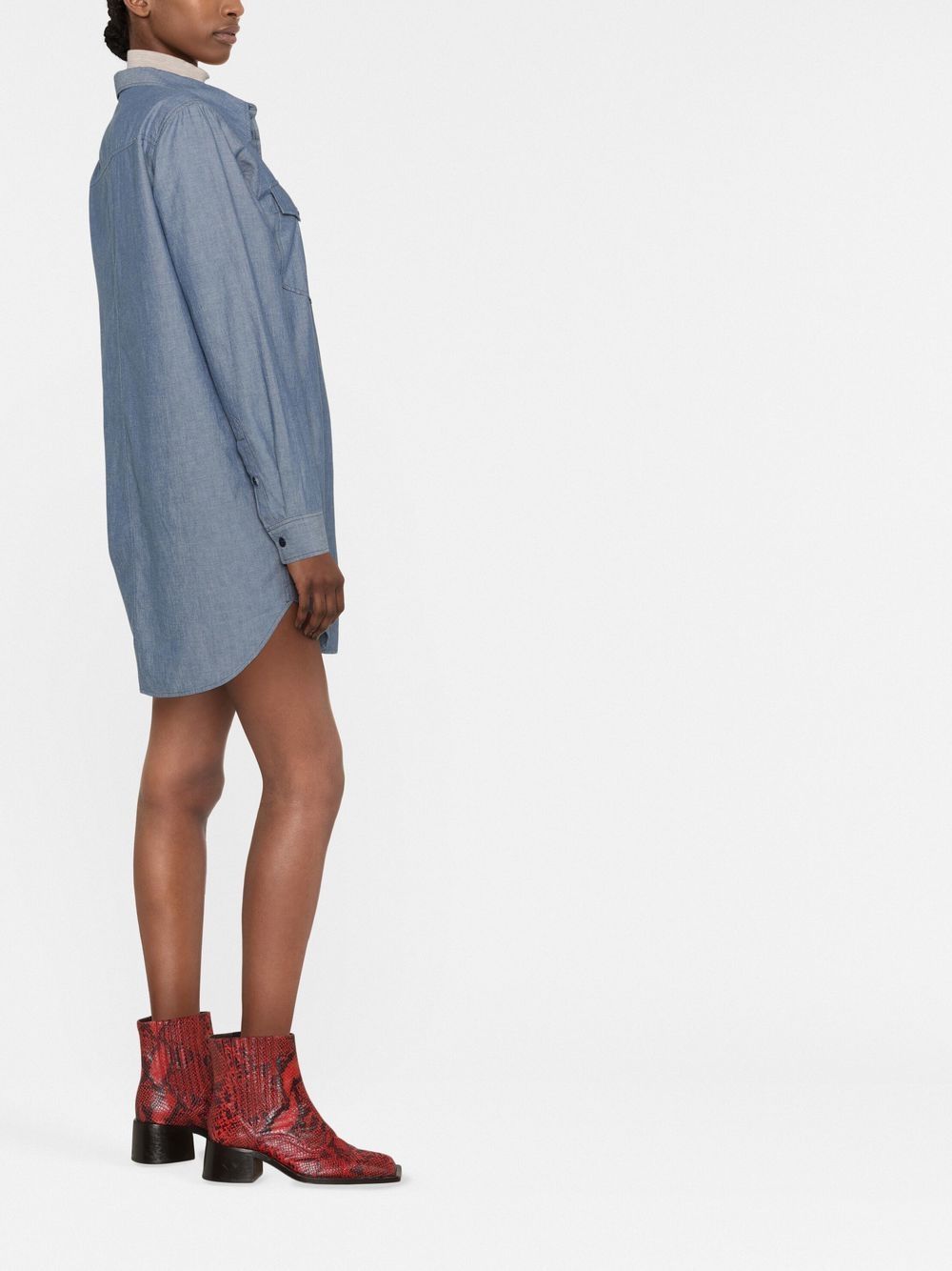 ISABEL MARANT Bridget chambray buttoned shirt dress Women