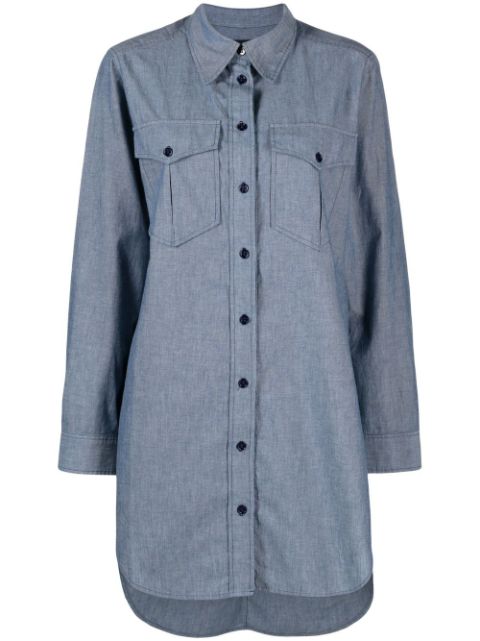 ISABEL MARANT Bridget chambray buttoned shirt dress Women