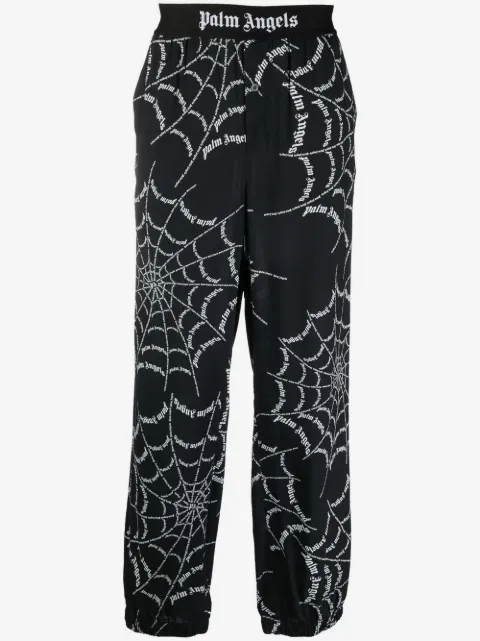 Palm Angels spider web print track pants