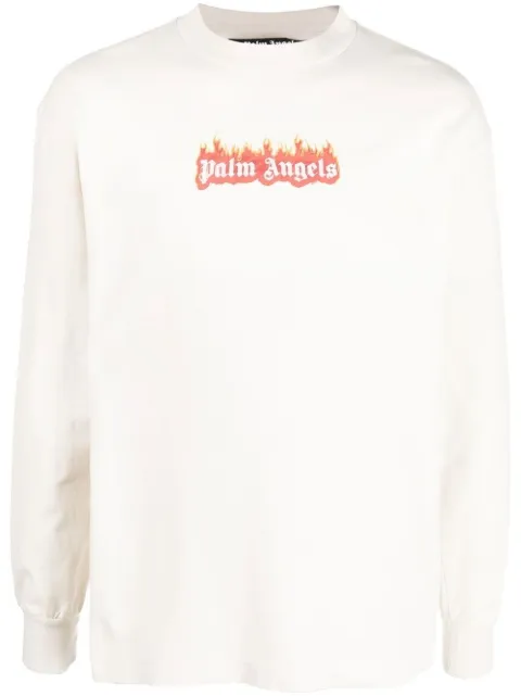 Palm Angels sudadera con logo estampado
