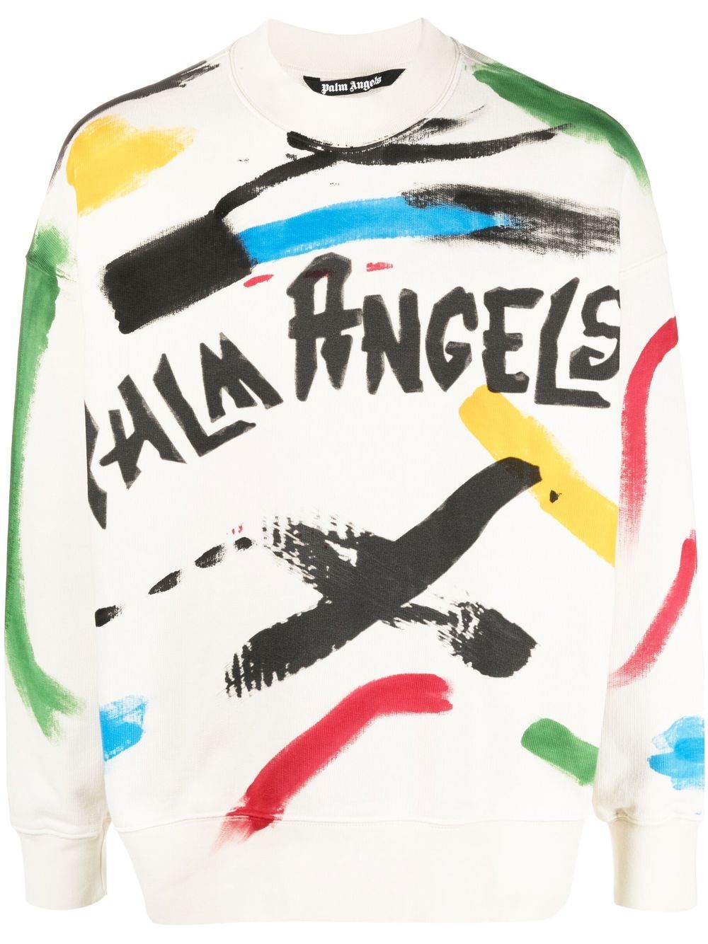 

Palm Angels sudadera con estampado de pintura - Blanco