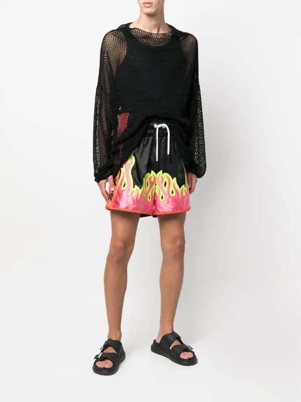 Palm Angels multi-panel knee-length Shorts | Black | FARFETCH
