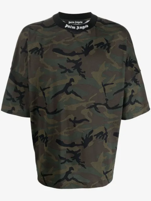 Palm Angels playera con estampado militar