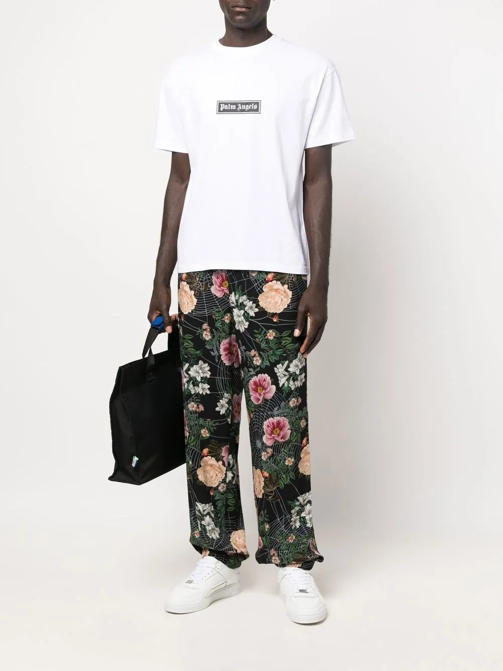 Palm Angels T-shirt met logoprint - Wit