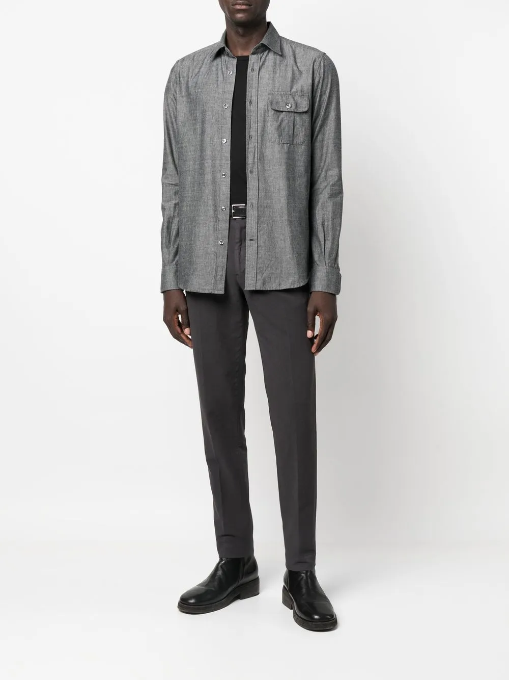 Incotex Straight broek - Grijs