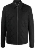 Billionaire embroidered zip-up quilted jacket - Black