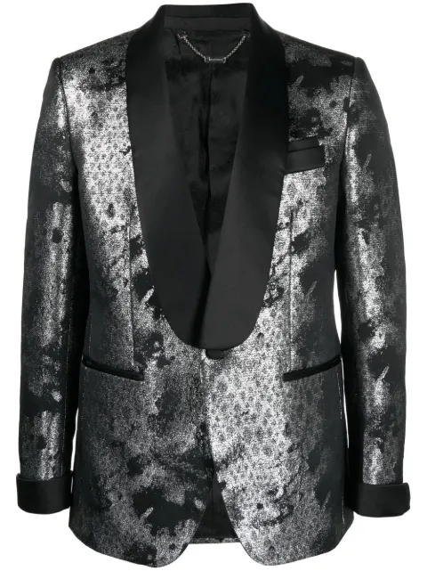 Billionaire - metallic-effect single-breasted blazer