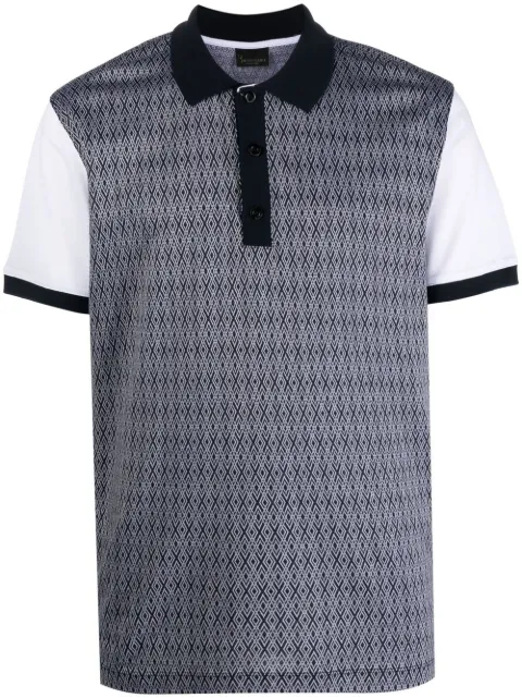 Billionaire two-tone cotton polo shirt
