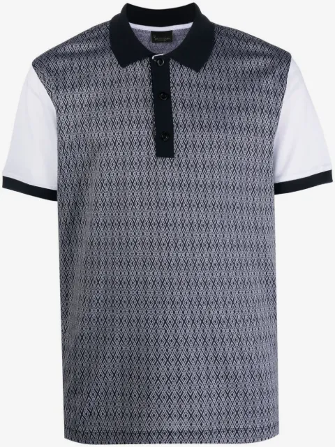 Billionaire two-tone cotton polo shirt