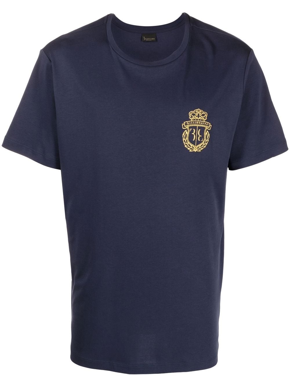 Billionaire Crest-motif Short-sleeved T-shirt In Blue