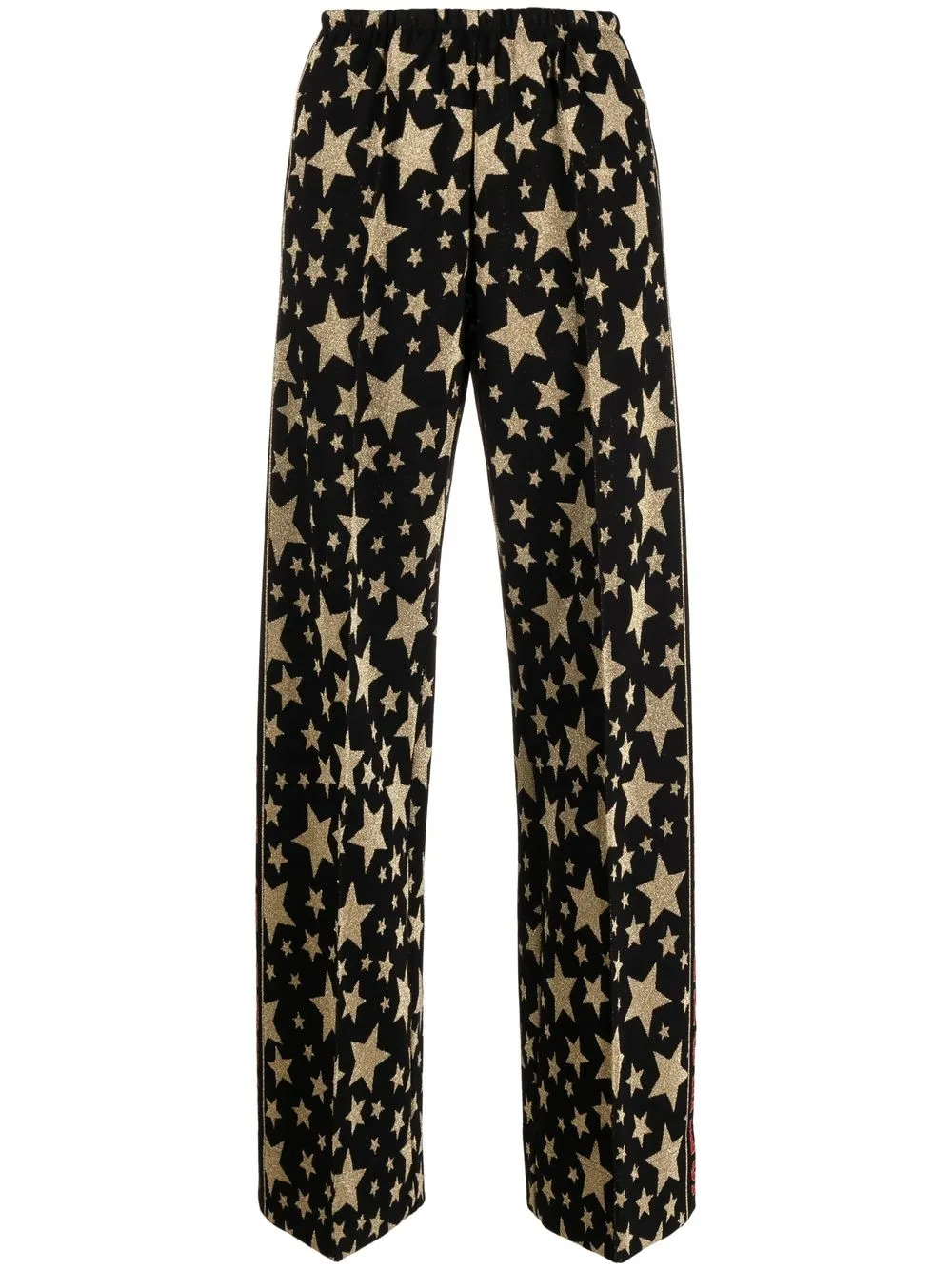 

Palm Angels pants anchos con estrellas en jacquard - Negro