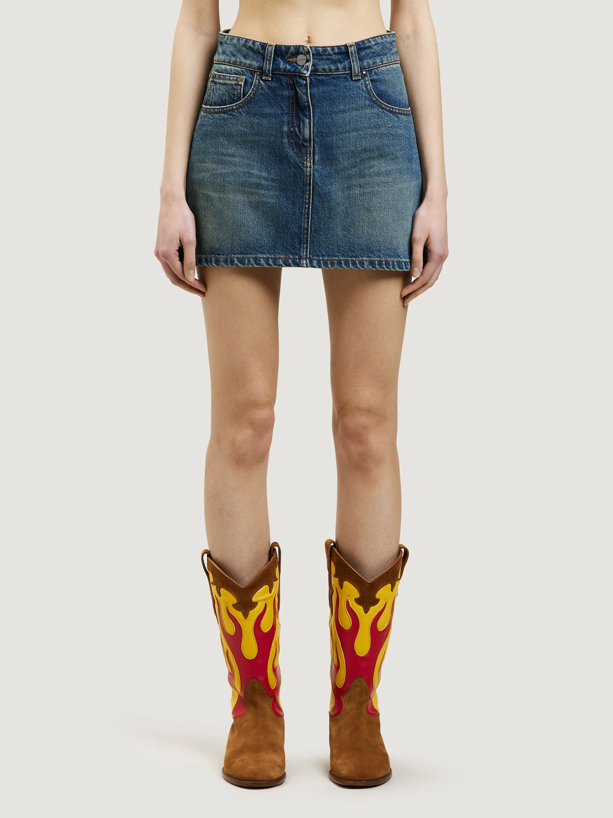 STARS DENIM SKIRT