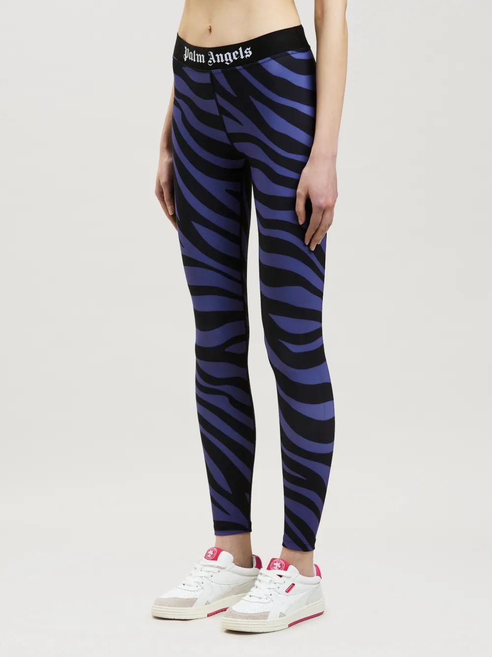 ZEBRA PRINT CLASSIC LOGO LEGGINS in purple Palm Angels® Official