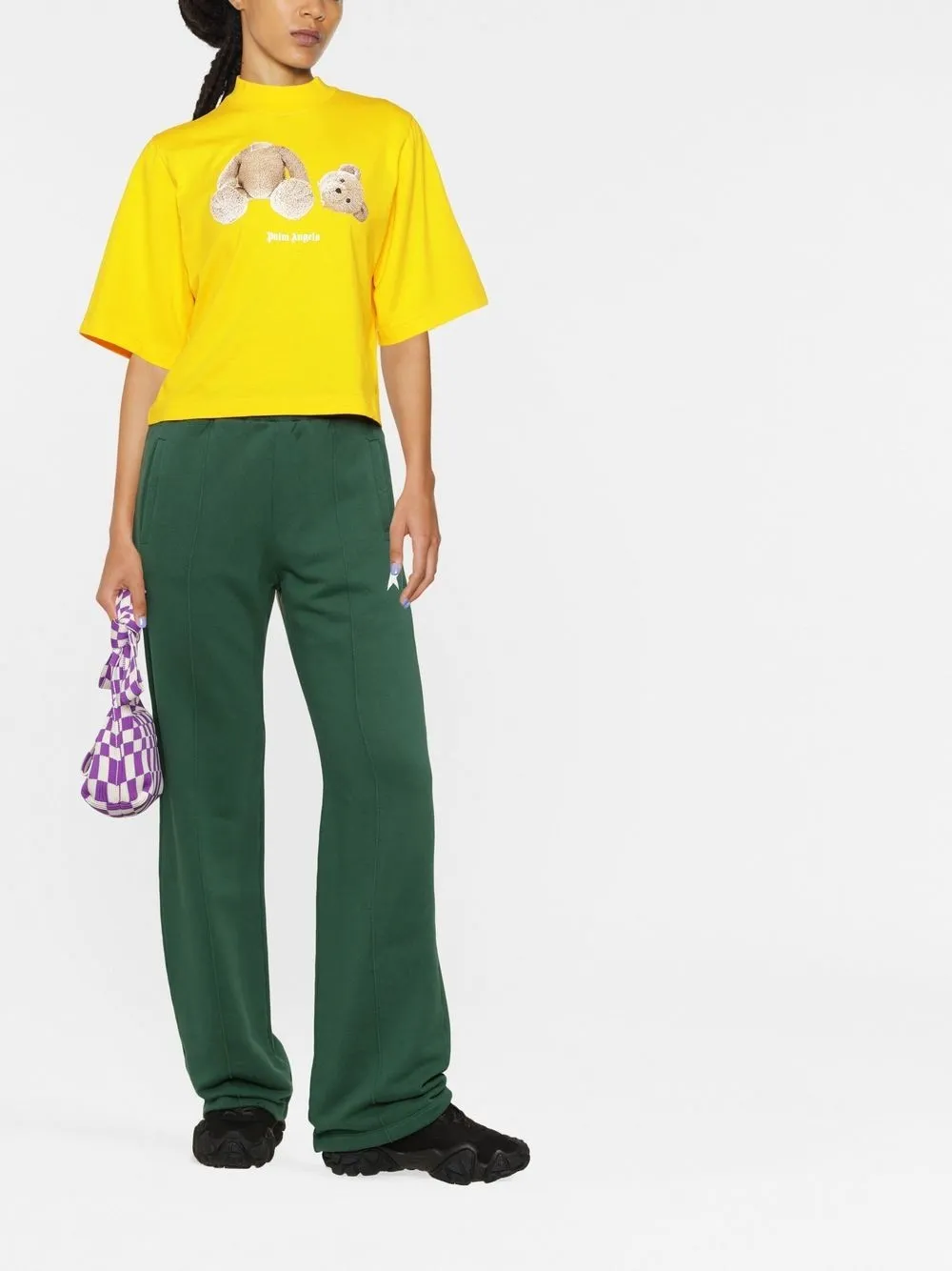 Palm Angels logo-print mock neck T-shirt | T-Shirts & Jersey Shirts | Image 2