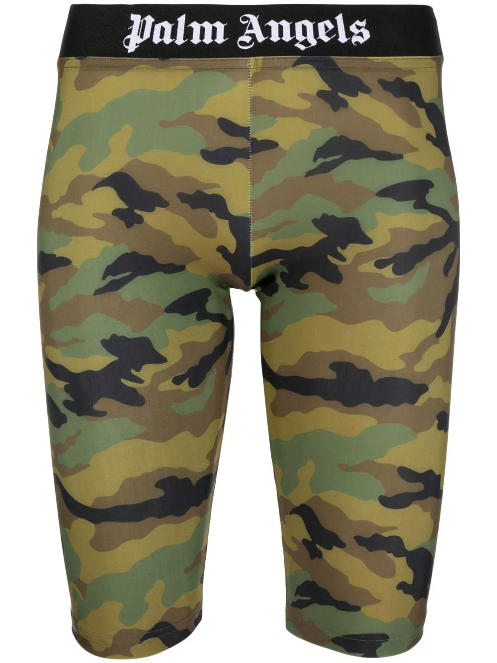 

Palm Angels shorts de ciclismo con estampado militar - Verde