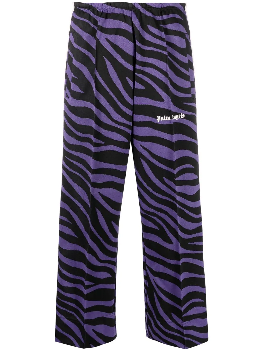 

Palm Angels zebra-print cropped trousers - Purple