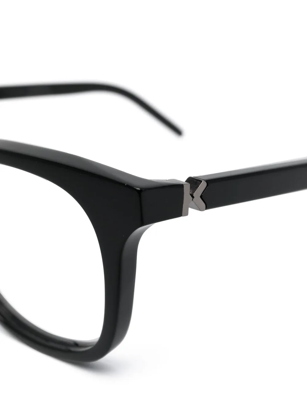  Kenzo Logo-hinge Rounded Glasses - Black 