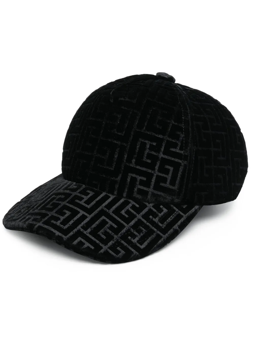 

Balmain gorra con monograma estampado - Negro