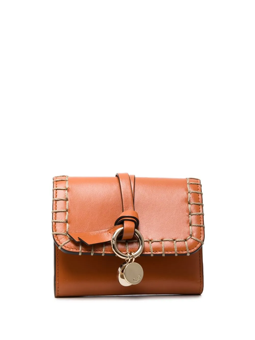 

Chloé Alphabet calfskin wallet - Orange