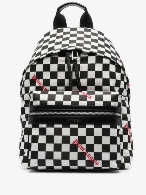 Palm Angels Damier check print backpack
