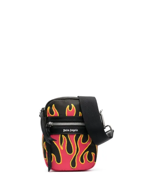 Flames logo-print crossbody bag