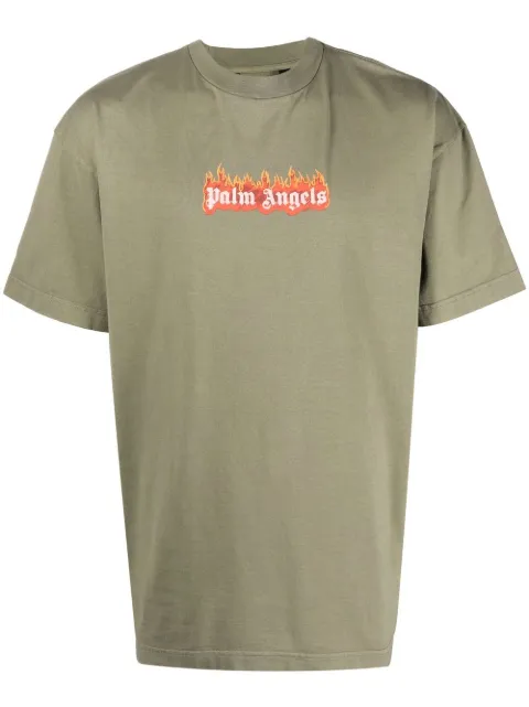 Burning Logo-print crew-neck T-shirt