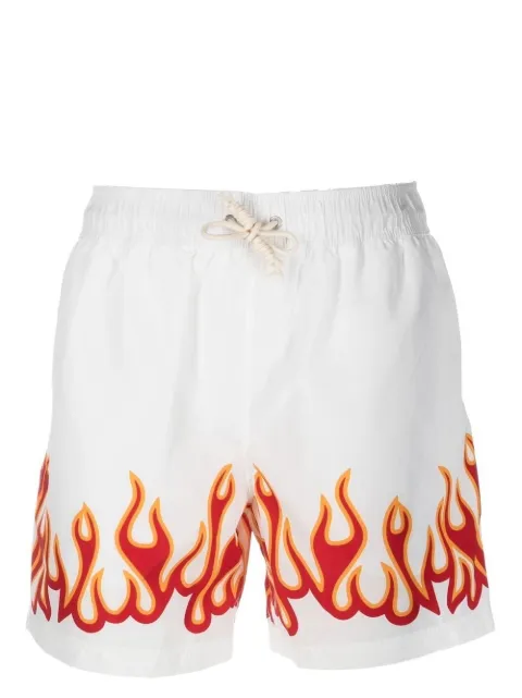 Palm Angels flame-print swim shorts