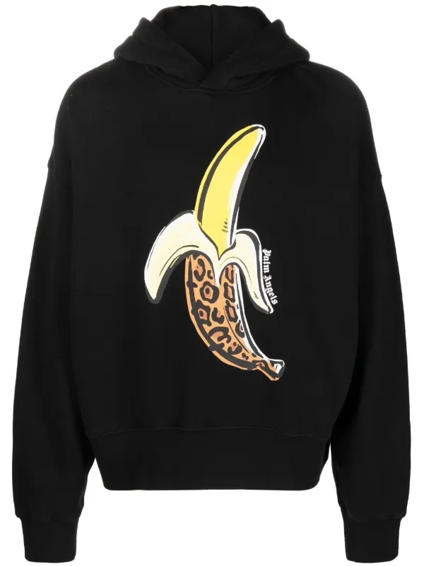 Palm Angels banana-print Cotton Hoodie - Farfetch