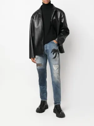 Palm Angels パームエンジェルス　フレアデニム　パンツ　28 pumpkin port パンツ デニム ジーンズ ストレッチ フロント