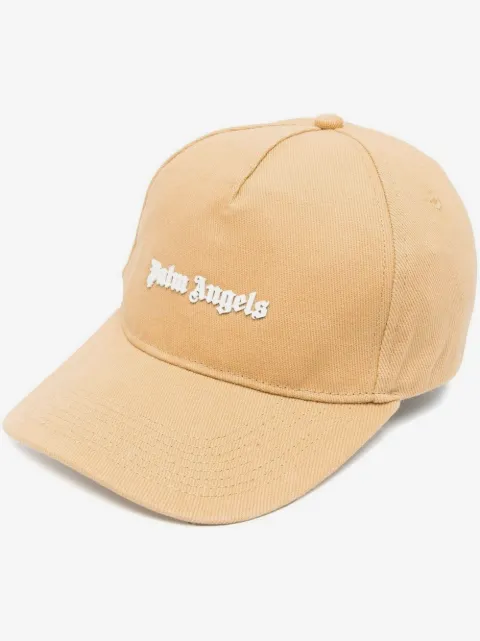 Palm Angels logo-plaque cotton cap