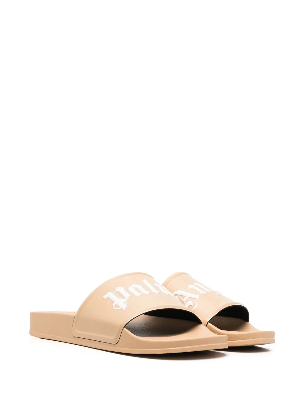 Palm Angels Slippers met logoprint - Beige