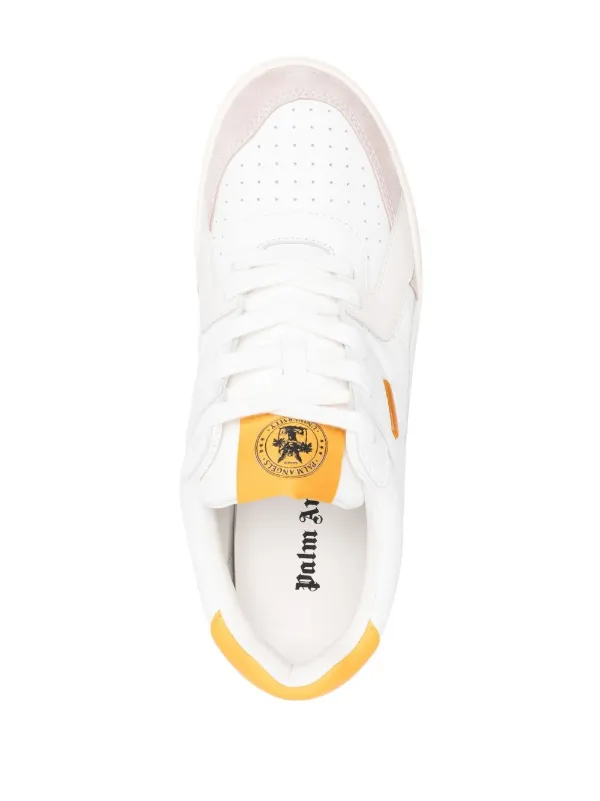 【PALM ANGELS】ユニバーシティスニーカー PALM BEACH UNIVERSITY in WHITE - BABY BLUE for Men | Palm
