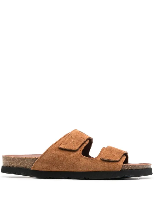 【関税＆送料込み】Palm Angels Logo Nubuck Sandals Palm Angels Leather slides with logo | Men's Shoes | Vitkac