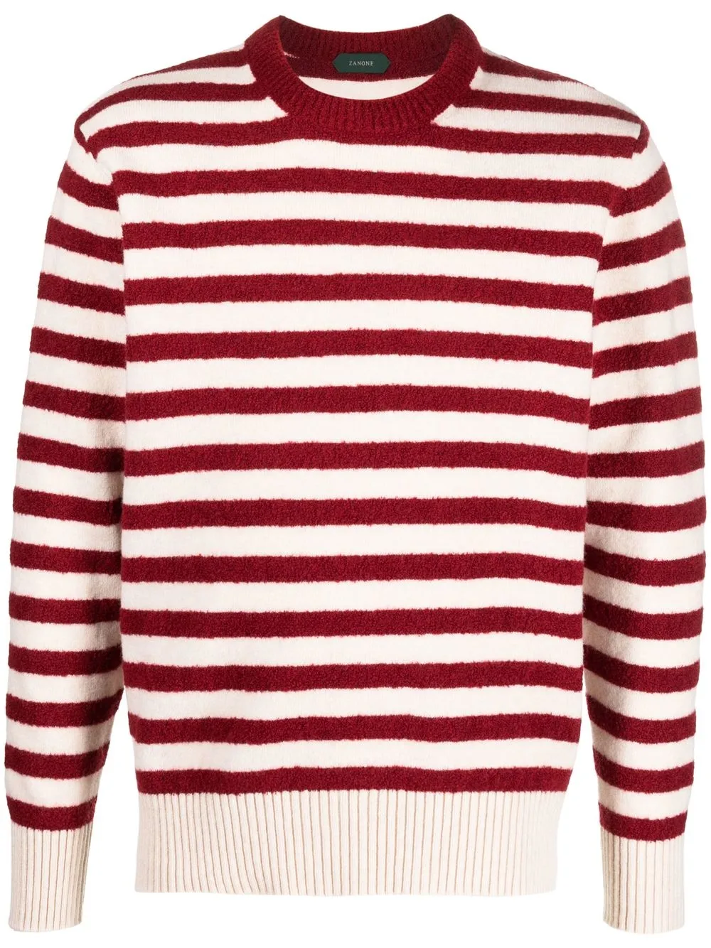 

Zanone striped virgin wool jumper - Red