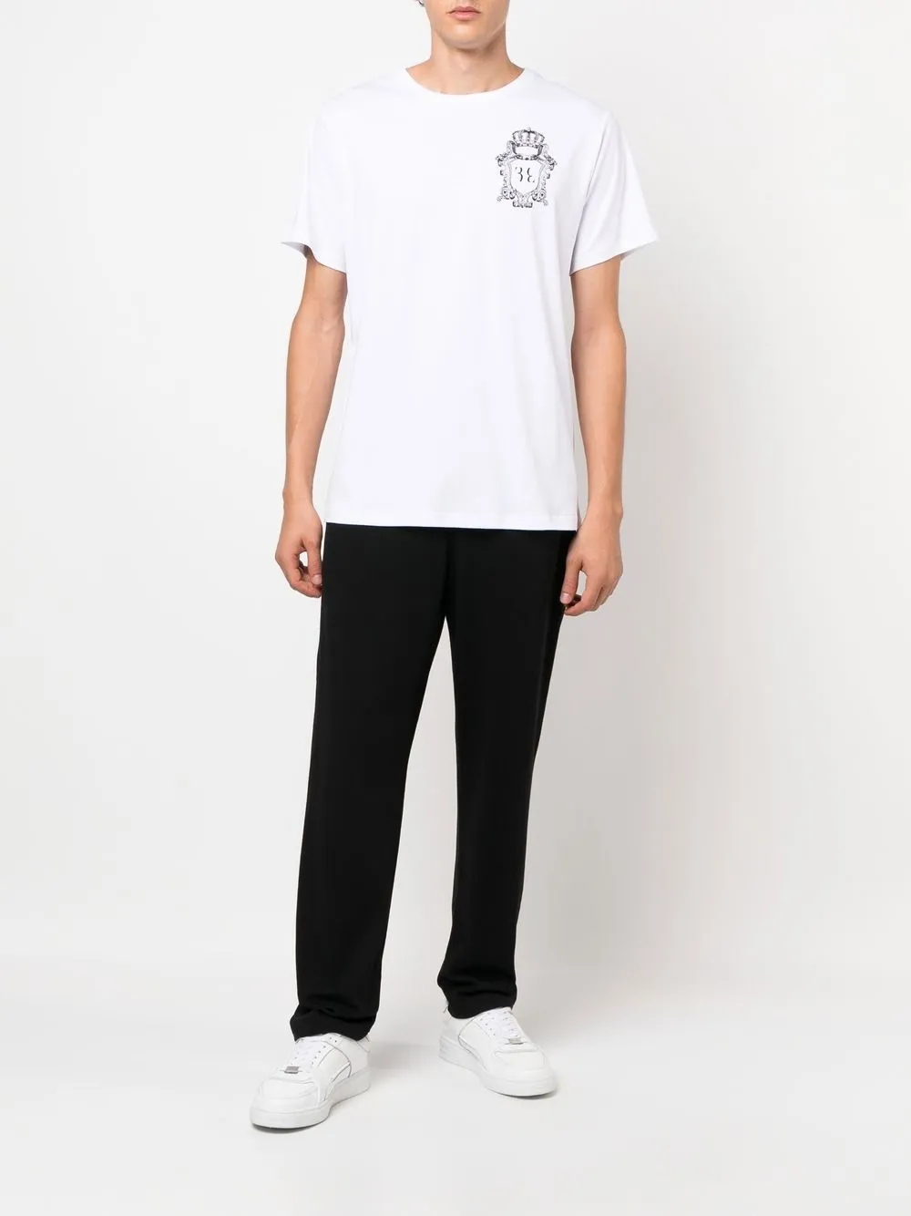 Billionaire T-shirt met geborduurd logo - Wit