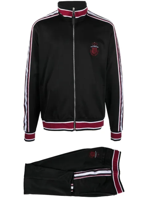 Billionaire logo-patch side-stripe tracksuit