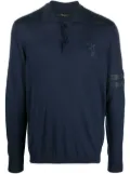 Billionaire logo-patch silk blend jumper - Blue