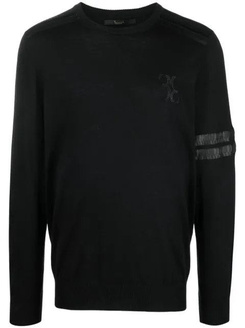Billionaire snakeskin-effect fine-knit jumper 