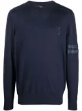 Billionaire snakeskin-effect fine-knit jumper - Blue