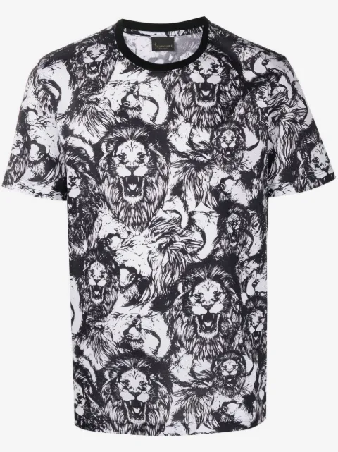 Billionaire t-shirt en coton à imprimé lion