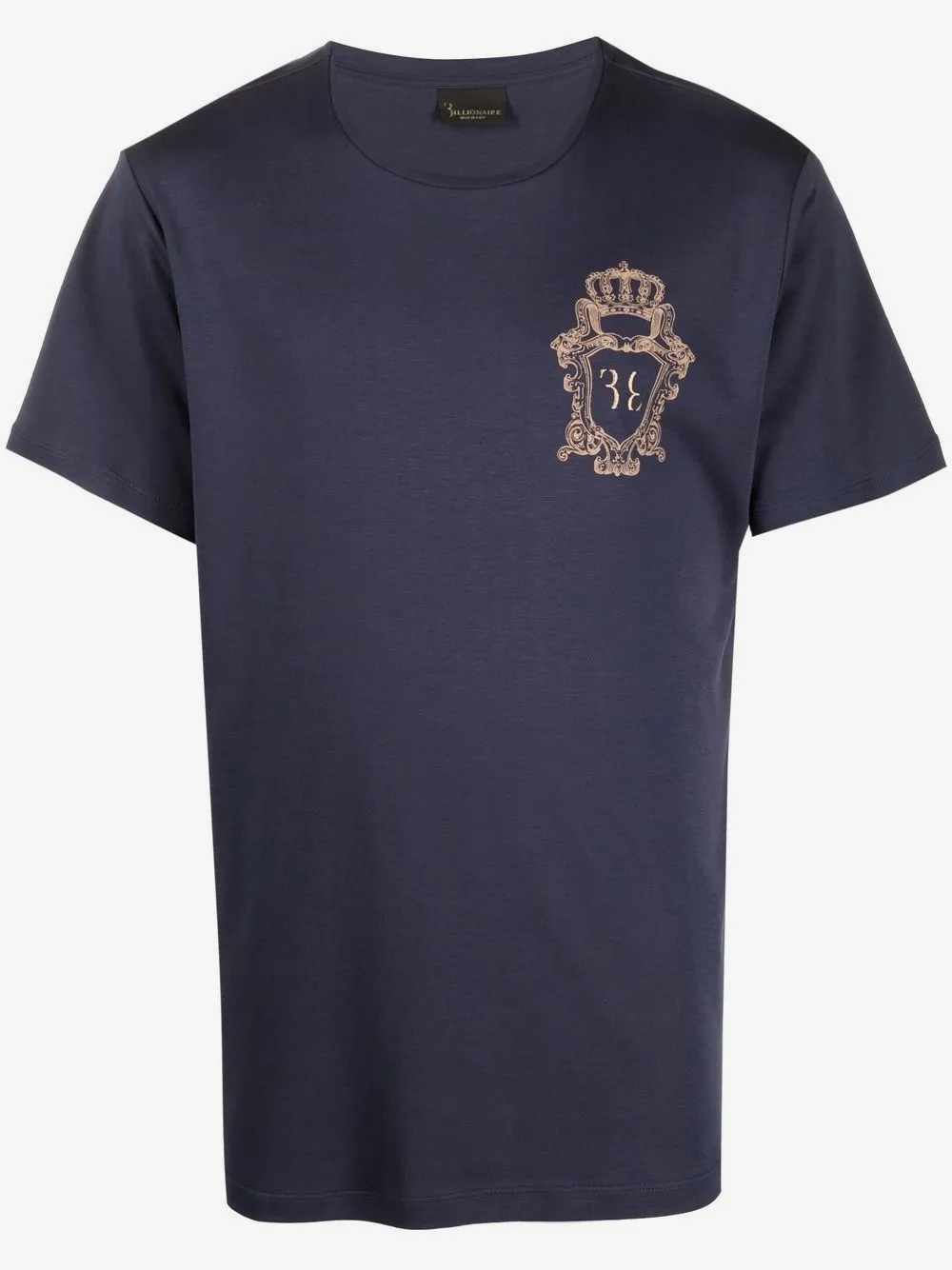 Billionaire embroidered-logo detail T-shirt | Blue | Image 1