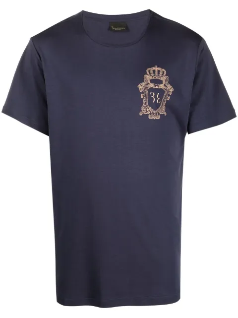 Billionaire embroidered-logo detail T-shirt