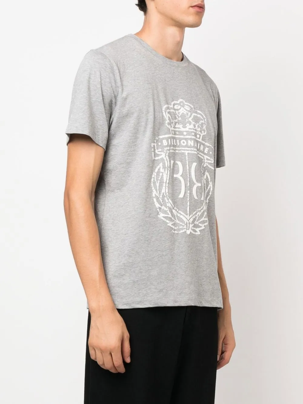 Shop Billionaire Logo-print Detail T-shirt In Grey