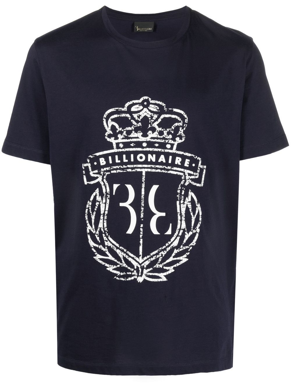Billionaire logo-print detail T-shirt - Blue