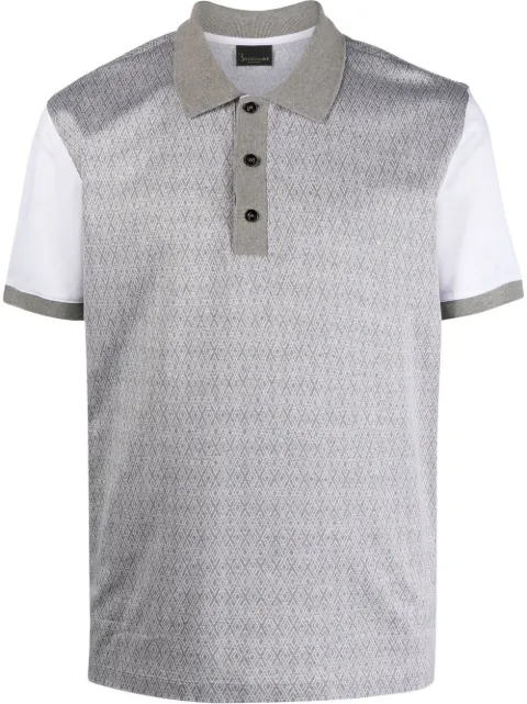 Billionaire two-tone cotton polo shirt