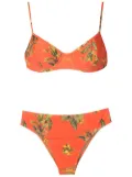 Lygia & Nanny floral-print two-piece bikini - Orange
